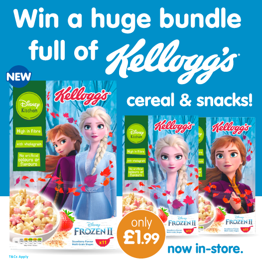 bmstores's tweet photo. ❄️ #COMPETITION TIME ❄️

We've teamed up with @KelloggsUK to give a HUGE bundle of #Kelloggs cereal and snacks to celebrate the new #Frozen2 film!

For your chance to #WIN, simply FOLLOW, RT &amp; COMMENT #KelloggsFrozen!

Competition ends 4pm 28/11/19 https://t.co/ifqGglRcl3