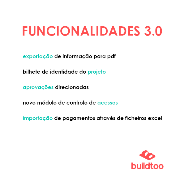 Os nossos clientes pediram e nós fizemos: a buildtoo tem novas funcionalidades!
Sabemos que estão ansiosos por saber as novidades, e como queremos muito partilhá-las, vamos diretos ao assunto. Apresentamos então os nossos 5 mais recentes desenvolvimentos!
#buildtoo #moc