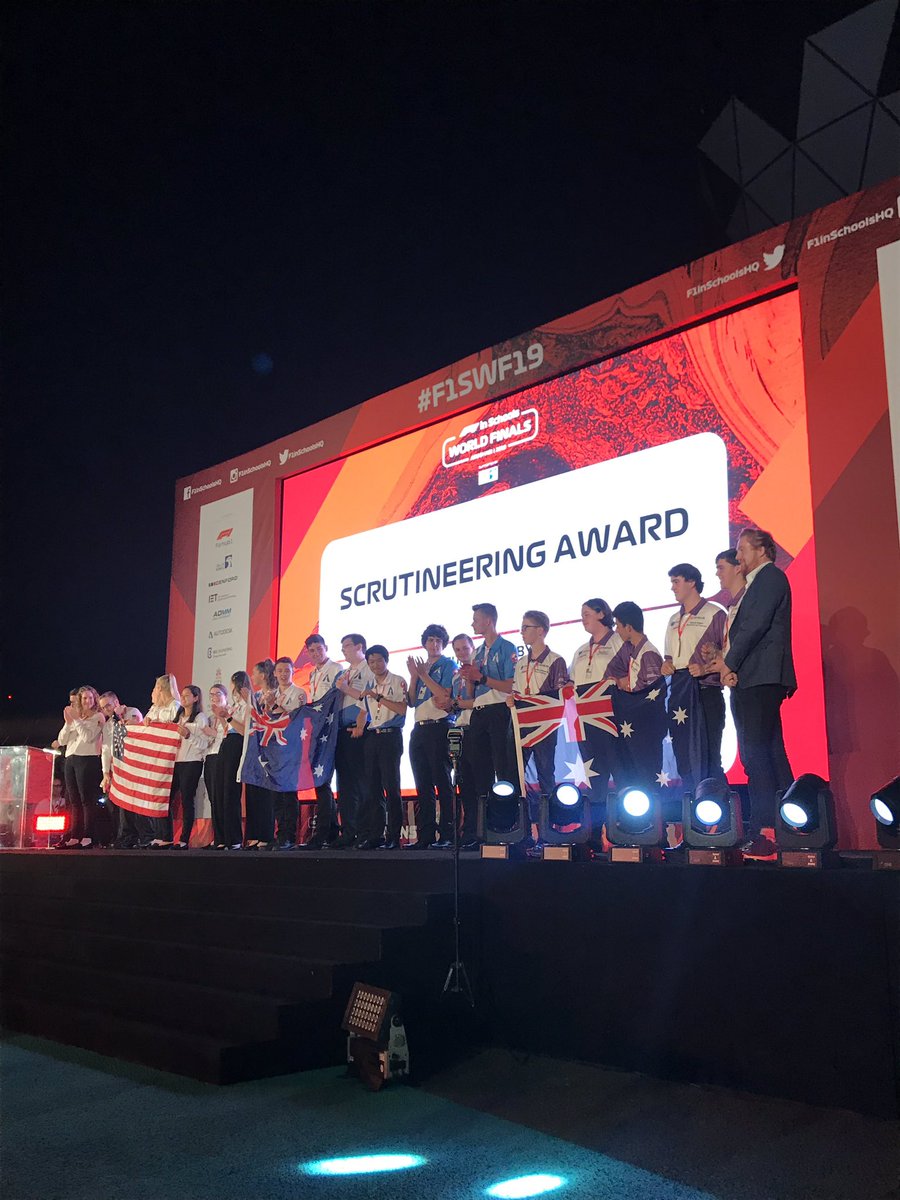 Don’t let <a href="/CroftyF1/">David Croft</a> steal your limelight <a href="/evolvetgs/">Evolvetgs</a> 🤪 because you are the winners of the Scrutineering Award supported by the <a href="/fia/">FIA</a>!

#F1SWF19 #YasWeCan