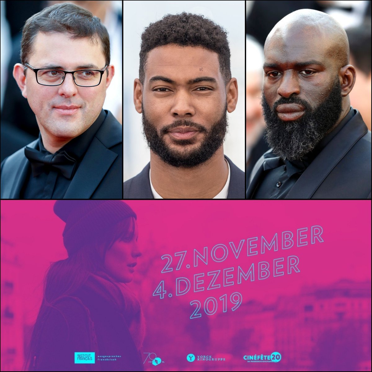 barbpanther's tweet photo. #LesMisérables En direct #Berlin pour la 19e #SemaineDuFilmFrançaisDeBerlin @uniFrance @IF_FilmMedien avec l'acteur #DjebrilZonga et le scénariste #GiordanoGederlini pour représenter Les Misérables de @ladjly dans le cadre de l'ouverture du festival #FFW19 https://t.co/zS7qsL8gQ7 https://t.co/9aORkTotZo