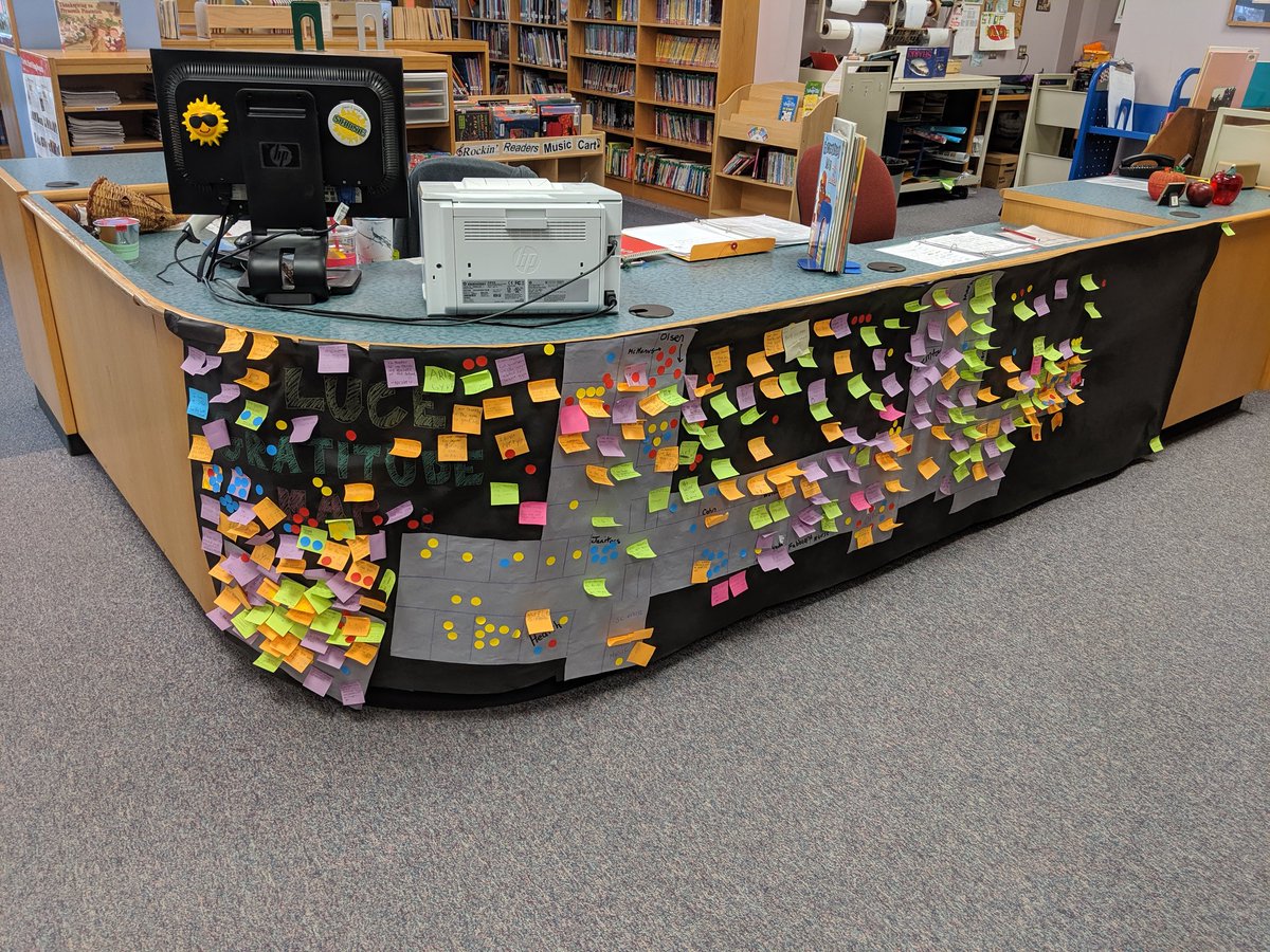 EducationIsTech's tweet image. Luce school gratitude map! Kids wrote who/what subjects they&apos;re thankful for on post its and stuck them on the map. The dots are from the little ones. #gratitude #elementaryed @LuceSchool @LuceCAPT