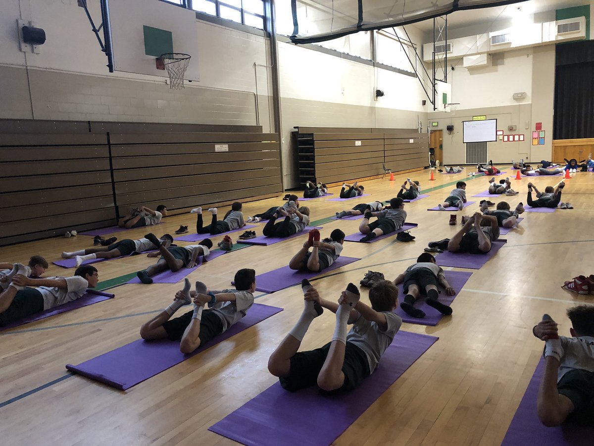 7th graders challenging their #minds and #bodies in #yoga! #impressed