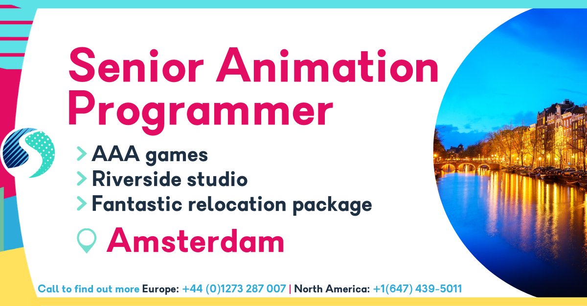 SkillsearchJobs's tweet image. Are you a #SoftwareProgrammer with #games industry experience? We're looking for a Senior #AnimationProgrammer to join a world-famous studio in #Amsterdam. Find out more now!
#GamesRecruiter #WereGameAreYou #JobsInGames #AmsterdamJobs skillsearch.com/vacancy/senior…