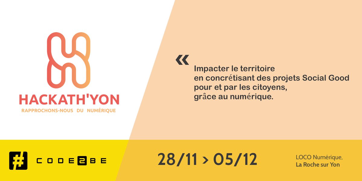 tirabc's tweet image. RDV demain à la @Loconumerique pour débuter cette édition 2019 du Hackath'Yon avec @code2_be 😎
#hackathon #citoyen #socialgood #numerique