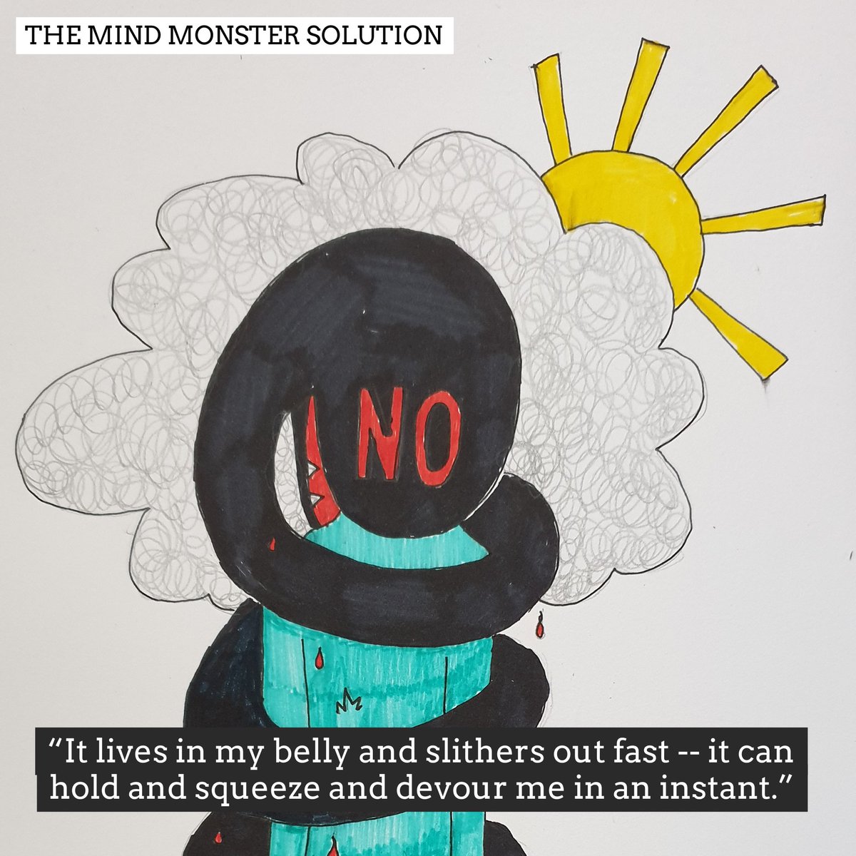 HazelGale's tweet photo. I love this monster! So many of us have one like this, surely.
Scroll through to see the beautiful description that comes with it.
.
Who can relate?
.
#themindmonstersolution #mindmonsters #psychology https://t.co/rzqTbXJ1PZ