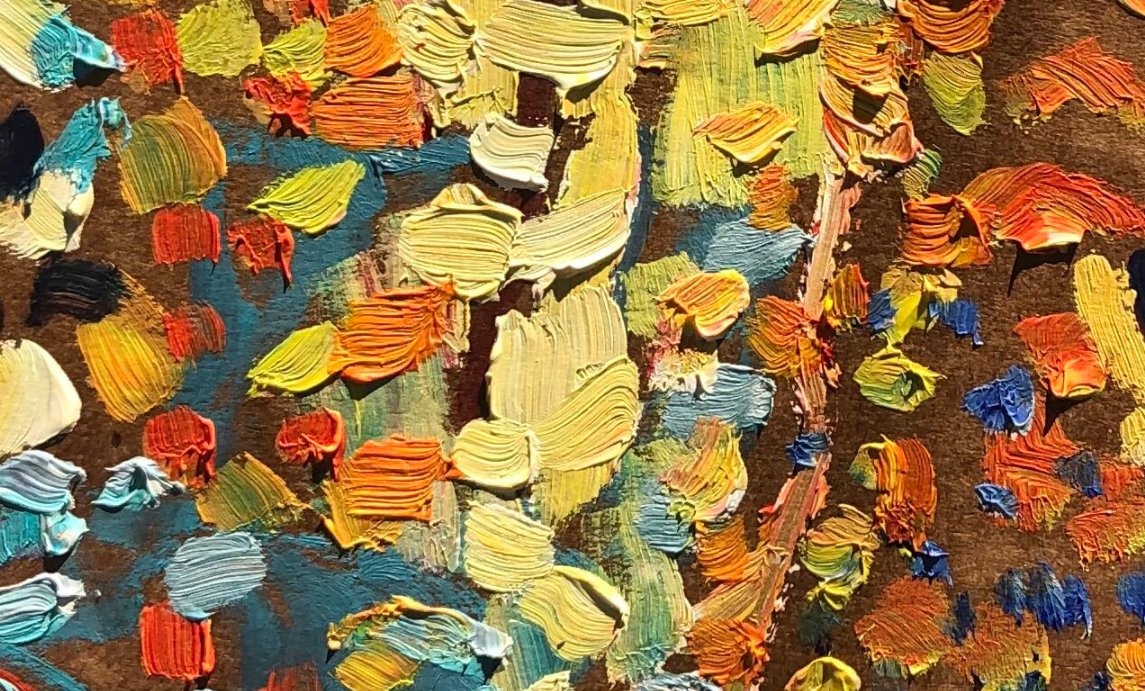 Check out these beautiful brush strokes by Leonie Gibbs, as well as work by many other artists at our Winter Exhibition opening TOMORROW! 

Image: (detail) Leonie Gibbs, Blood Orange Sun Spill, oil on canvas, 43 x 58 cm 

#Northamptonshire #leoniegibbs #britishart #britishartists