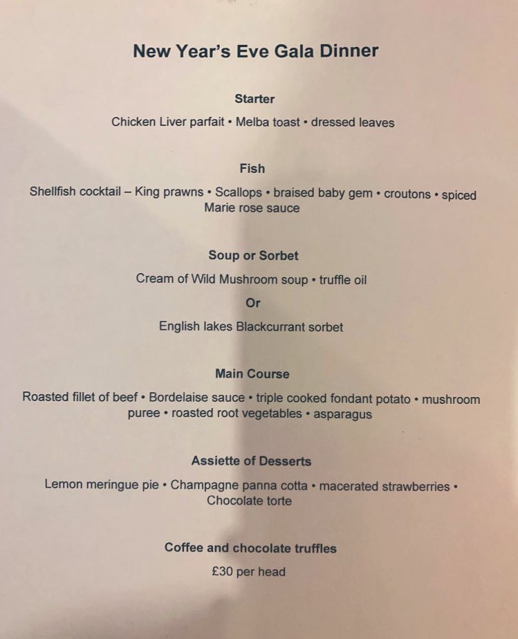_thesuninn's tweet photo. 🎊 New Years Eve 🎊

Not got any plans yet? Come and spend it with us!

Enjoy our Gala Dinner!

5 course set menu including a welcome drink. £30 per head, offers also available for dinner with B&amp;B 

Please call to book- 01768 867055 https://t.co/qoNhfNsGXd