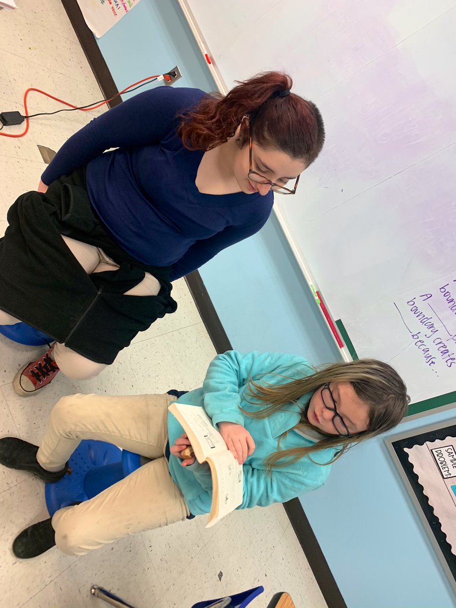 msclough4's tweet photo. thank you to @Ms_Barillari and her 7th graders for doing reading buddies to help us meet our goal of 100 books for November! @MargaretBrent53 @BaltCitySchools https://t.co/4WE8OxhpFd