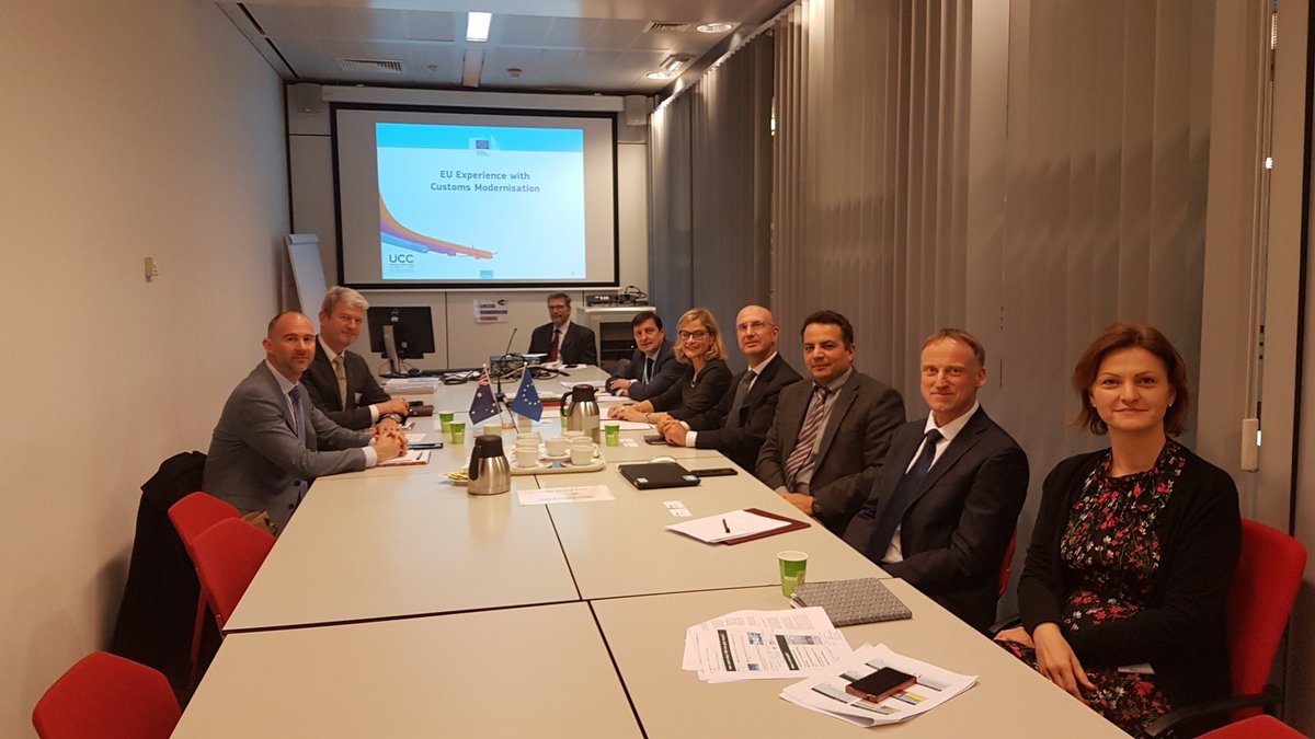 EU_Taxud's tweet image. Today our Director Sabine Henzler welcomed Dr Bradley Armstrong and David Coyles from @AusBorderForce who wanted to learn from our EU experience in #customs modernisation.

#CustomsCooperation #TradeFacilitation