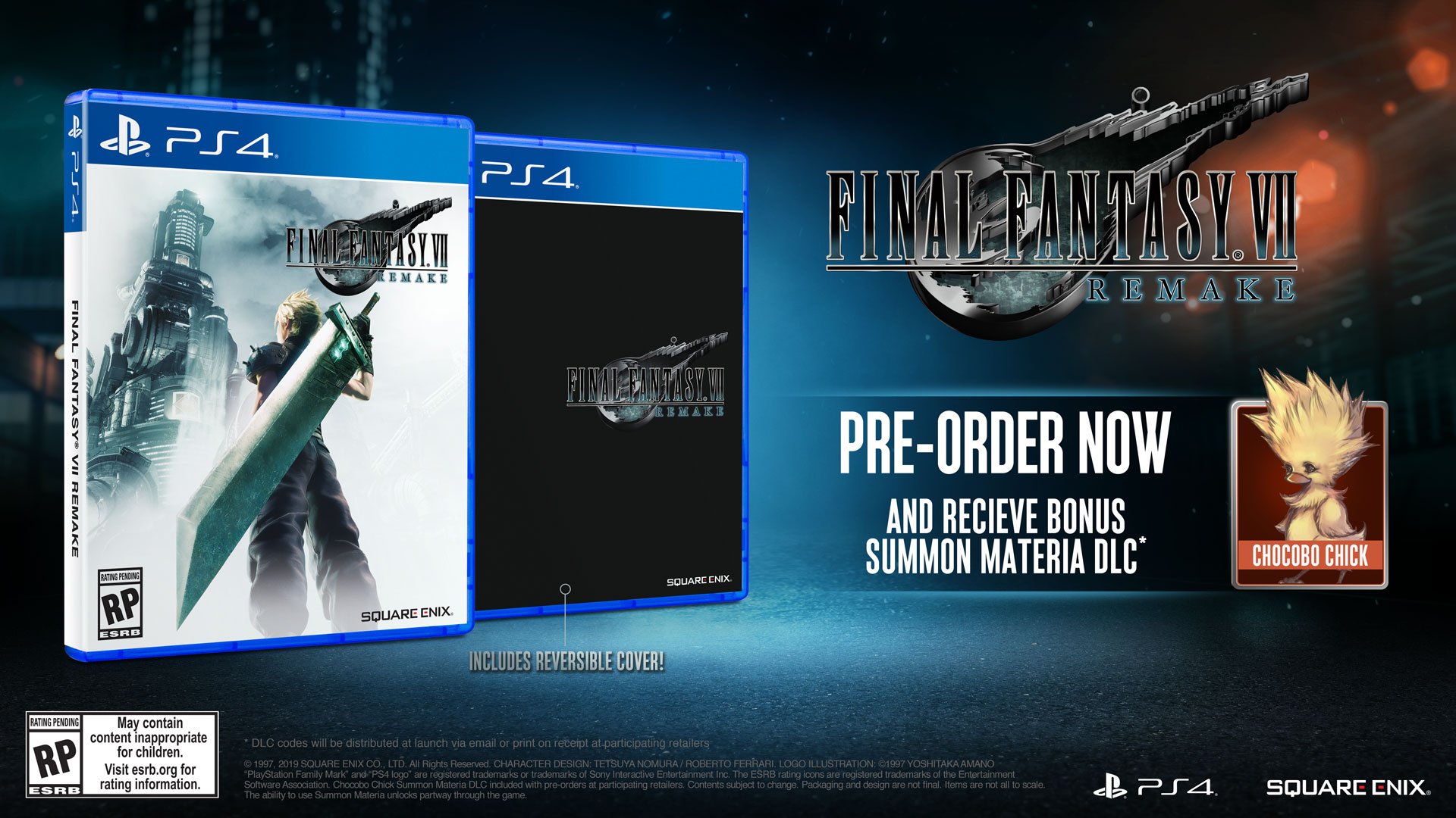 all physical copies of #FinalFantasy VII Remake will come with a reversible...