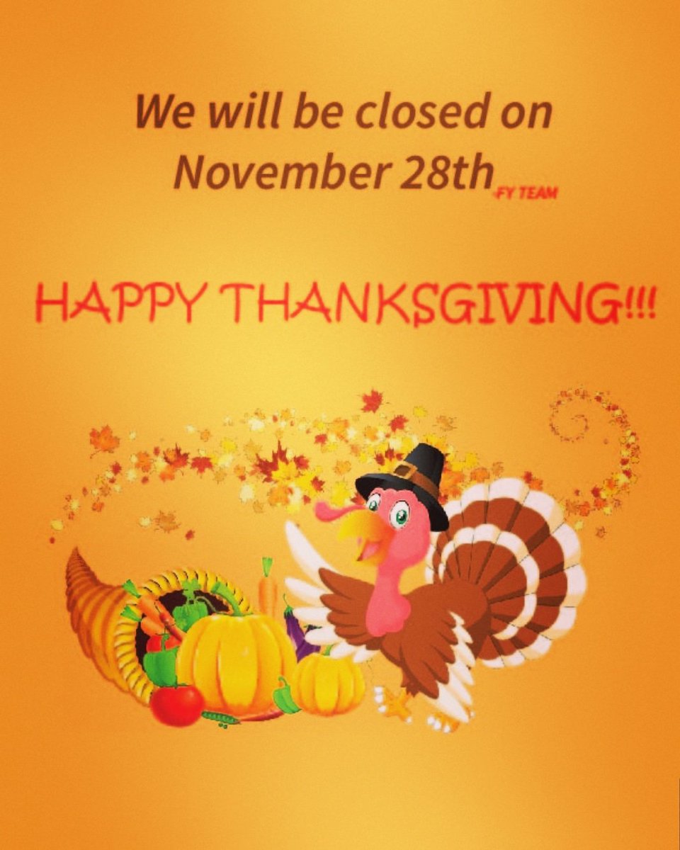 FYtheHIP's tweet photo. Wishing your family and friends a great Thanksgiving!!-FYnorridge team 😊🍂🦃🍁 We will resume our normal business hours on Friday, Nov.29 https://t.co/7lcMjVxTb2