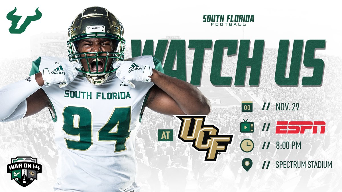 It is time for the War on I-4, and you can watch it on ESPN in Primetime! #BullStrong 🤘💪