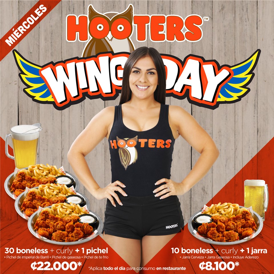 hooterscr's tweet photo. 🍗🔆🧡 Miércoles de WingsDay en Hooters :
¡Vení por tus Deliciosas BoneLess en Promo!
#HootersCostaRica https://t.co/Fp92dlnVOe