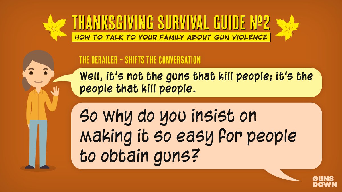 If it's the guns that kill people, why do we make it SO EASY to get the guns?   #Thanksgiving