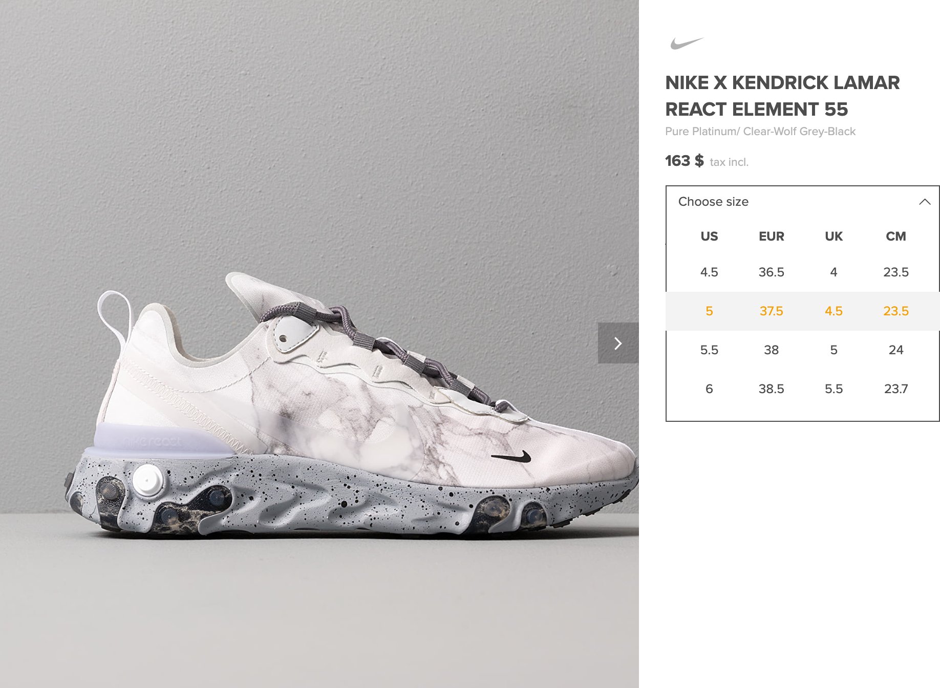 nike react element 55 footshop