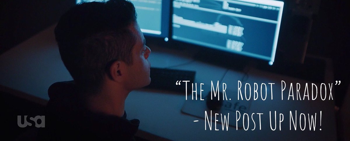 BelltownWriter's tweet image. It’s time for the latest edition of “The Mr. Robot Paradox” - an episode-by-episode analysis of time travel theories in #MrRobot @TimeTravelNexus - Now taking on Season 4. #timetravel #SamEsmail #amwriting timetravelnexus.com/the-mr-robot-p…