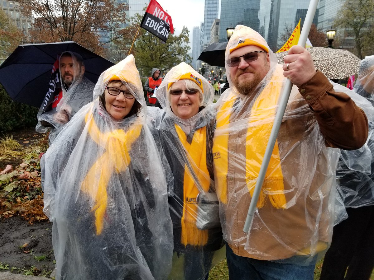 UFCWCanada's tweet photo. #UFCW activists are with #OFL2019 delegates at Queens Park to tell Doug Ford that the cuts &amp; attacks on workers must stop! #canab #1u https://t.co/RcCvMGrCsl