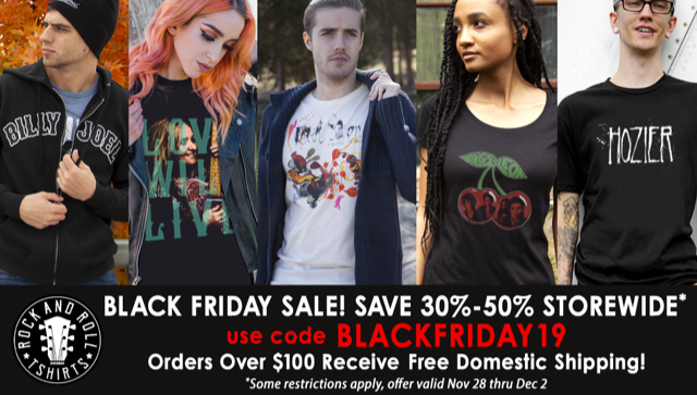 rockandrollts's tweet photo. 🔥50% OFF ON BLACK FRIDAY!🔥You've been waiting for it and the magic code has been unleashed. Starting at 6:00 PM ET on Thanksgiving Day through Midnight on Black Friday!
https://t.co/f9TqyWsb7z
#billyjoel #melissaetheridge #zztop #hozier #thecult #paulsimon #kingsofleon #dorothy https://t.co/Ok7YW2Lub7