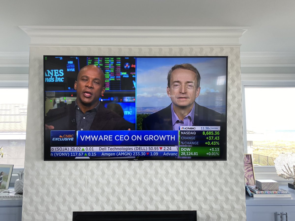 Another great quarter for <a href="/VMware/">VMware</a> hope you got to see the <a href="/Glassdoor/">Glassdoor</a> #1 ranked CEO on <a href="/PGelsinger/">Pat Gelsinger</a>  on <a href="/CNBC/">CNBC</a> this morning
