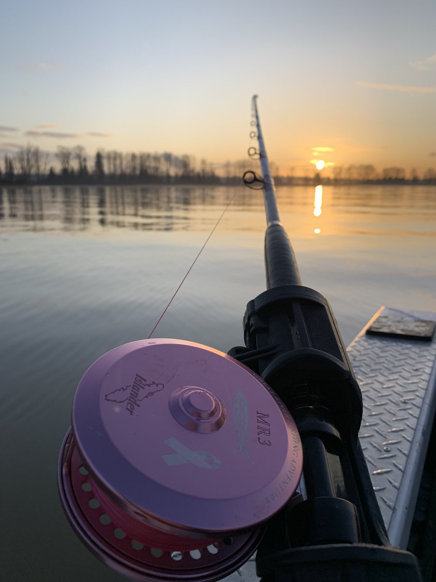 fishingsturgeon's tweet photo. Our favourite Sturgeon set up of all time 🙌🏼
#batsonenterprises #islanderreels #centerpin #MR3 #sturgeonmaster #bam #sunset #magic #breastcancerawareness #giveback <“)))><DWAC https://t.co/CNUFpCSZB0