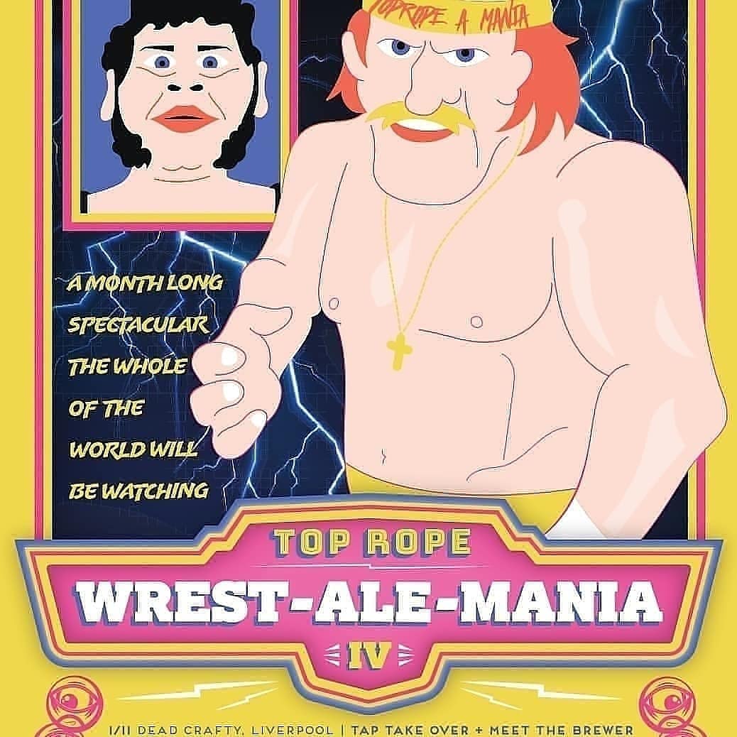 On Friday this week we round off #wrestalemaniaIV the way we always do, we take over <a href="/LiverpoolGrapes/">The Grapes</a>. All of it. 8 #casks and 2 kegs. 2 #DIPA in cask. #sour in cask and everything else! It is going to be incredible!