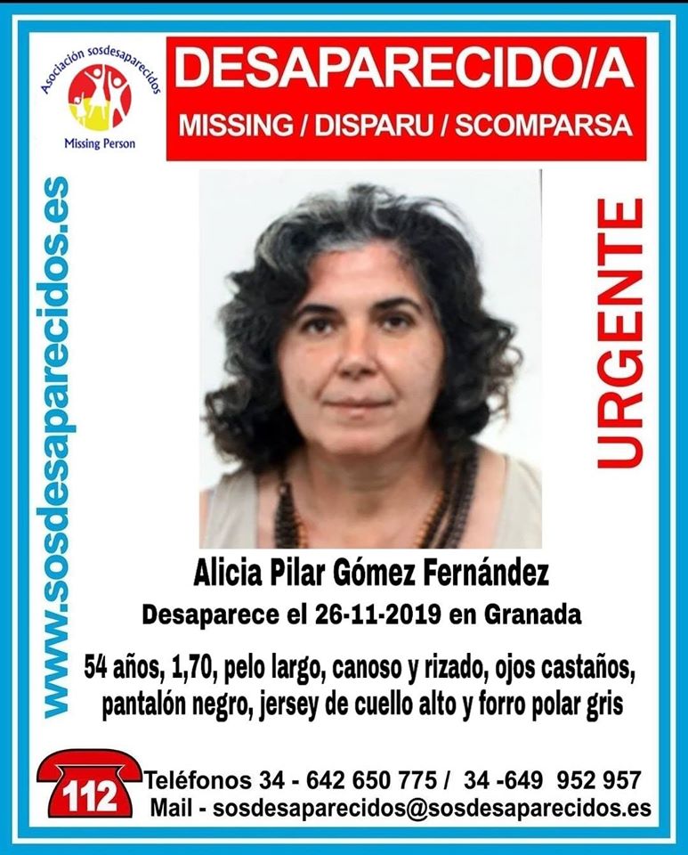 guardiacivil's tweet photo. 🆘 #URGENTE ⚠️

Esta es Alicia Pilar y ha #desaparecido en #Granada

Si la ves llámanos:

☎    091
☎  #062
☎    112

¡Colabora! Tu RT no cuesta nada y es muy importante https://t.co/8DXuqbyiJD