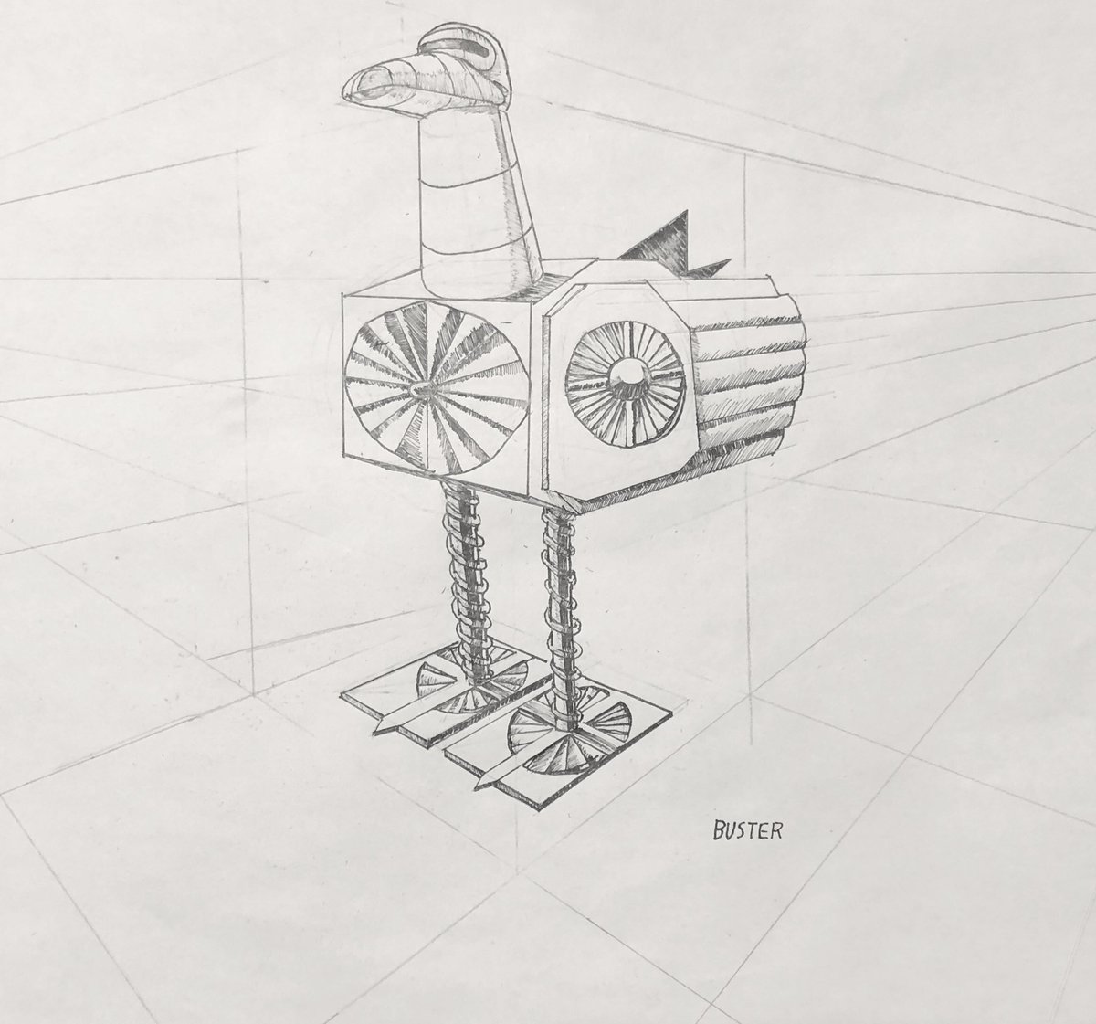 Roboduck. The future of flying. My “Mechabeast” creation in art school. What do you think?