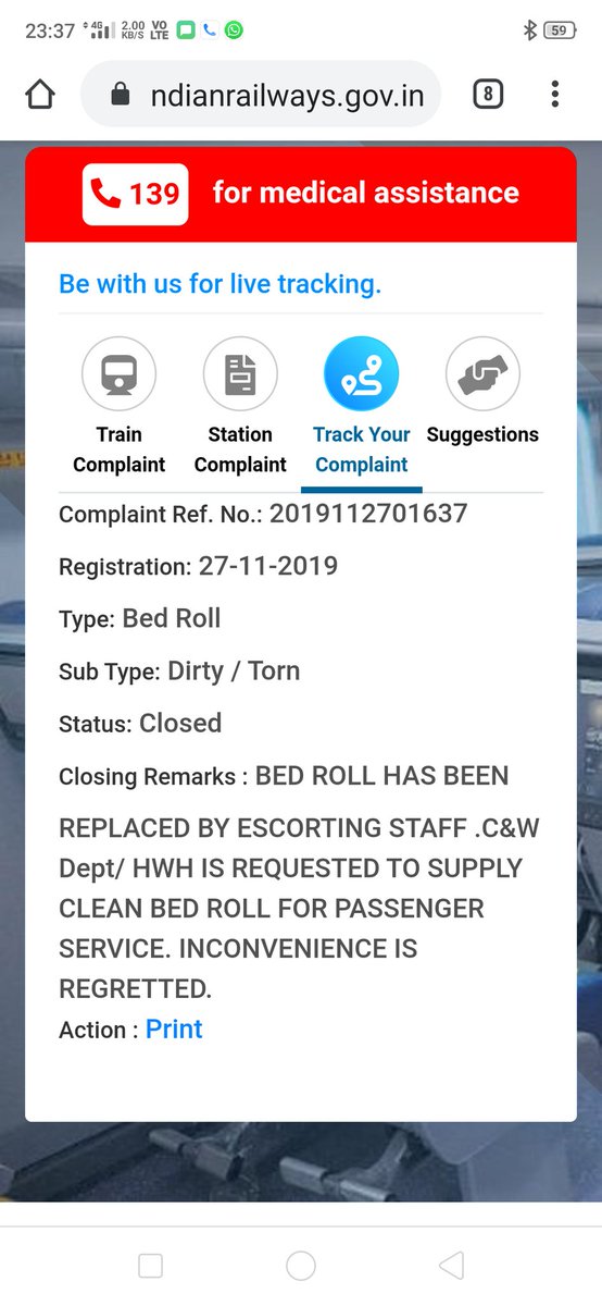 manishsrs's tweet image. How can my complaint has been closed without providing bed roll. Still no anyone come with bed roll. What r you doing??