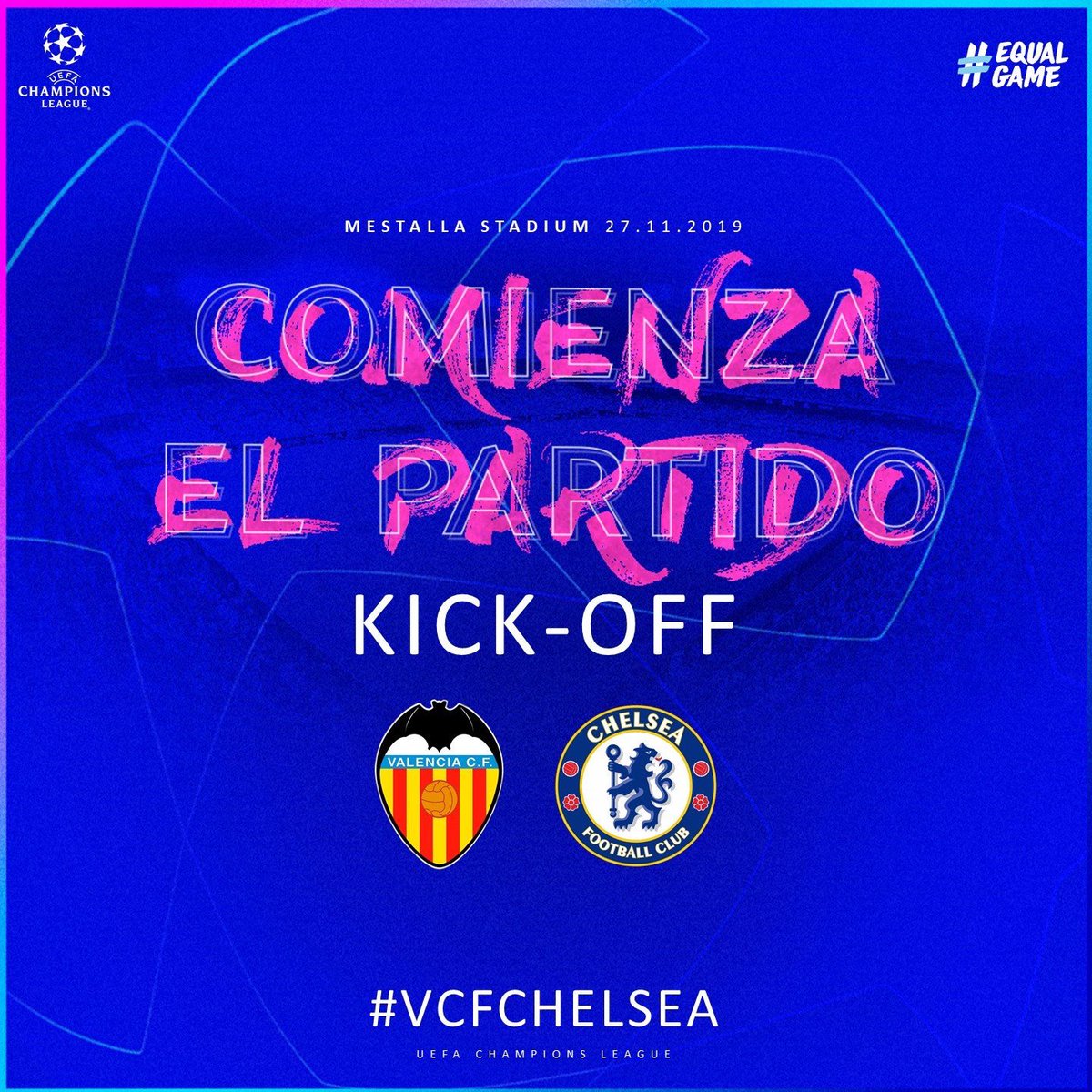 Good luck to our International Technical Partners <a href="/valenciacf_en/">Valencia CF</a> <a href="/Academia_VCF/">Academia VCF 🦇</a> v Chelsea in the <a href="/ChampionsLeague/">UEFA Champions League</a> ⚽️🏆