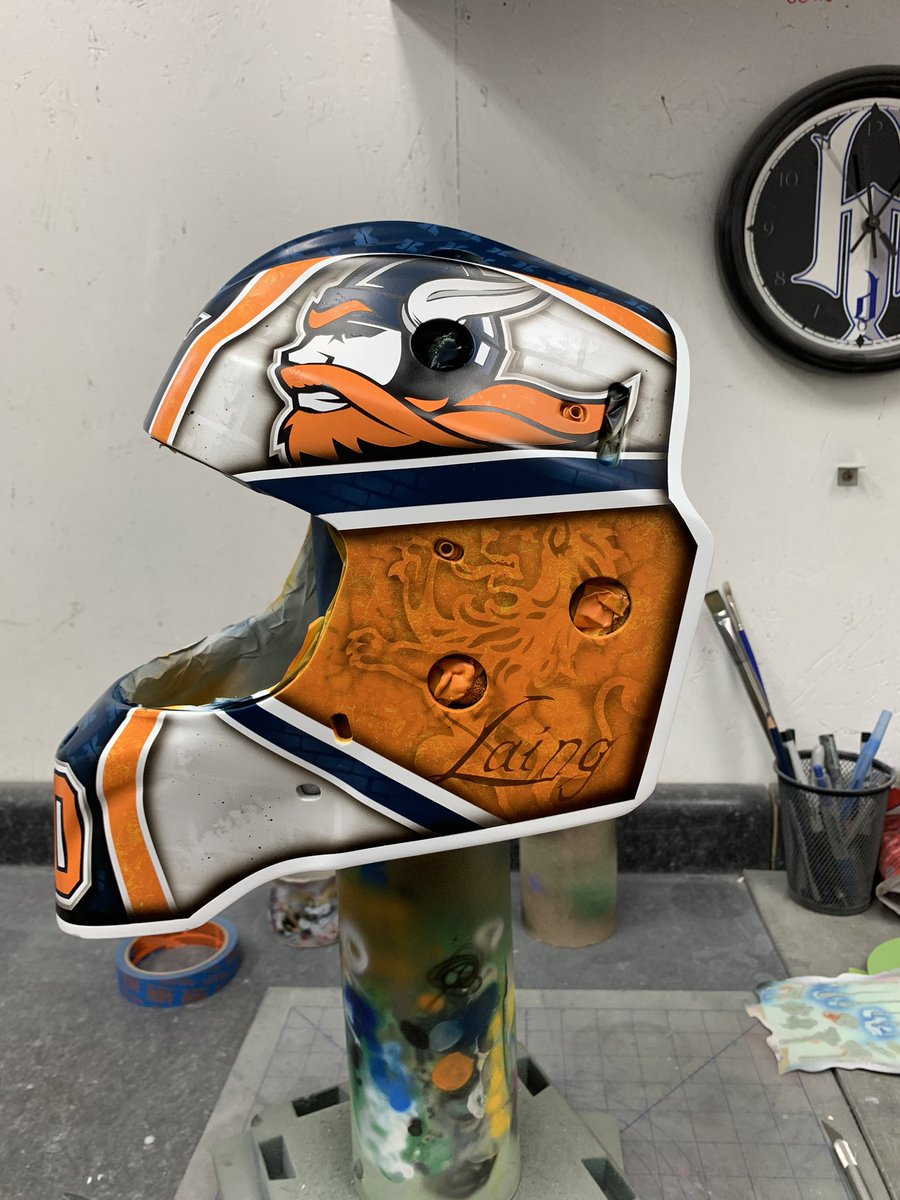 HelmetHead_D's tweet image. Great morning on the @Midland_Hockey mask. Time to bring it to life. Stay tuned!!!! #NoWhiteBuckets #HHdFamily
