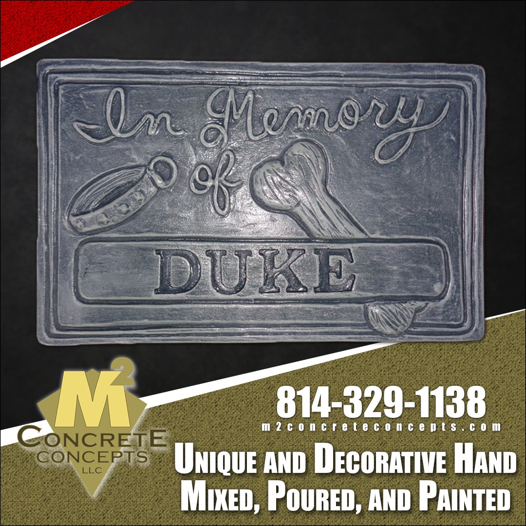 m2_concepts's tweet photo. Pet Memorials are a great way to honor your furry friends.  Honor them with a beautiful concrete piece that will commemorate them whether they are still alive or have passed away. 

Call (814) 329-1138 🐶🐱 

https://t.co/hNiIle0IRg

#pets #dogs #cats #friends #memorials https://t.co/6TWp38k7aA