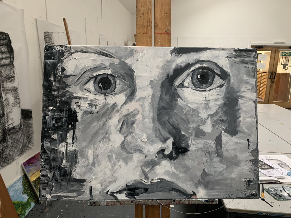 artbyemae's tweet photo. a painting i am currently working on, studying inner relationships and use of colour. 

#art #artist #alevelart #fineart #painting https://t.co/a1A6LxRata