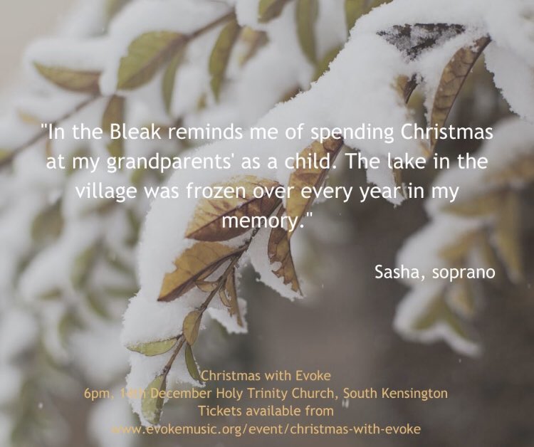 Today in the Evoke advent calendar please welcome Sasha! It seems the sopranos have been by far the most organised section, or maybe just the most opinionated...? Answers on a festive postcard 🎄