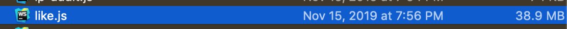 The `like.json` file which serializes my like history from the twitter data dump is 38.9MB