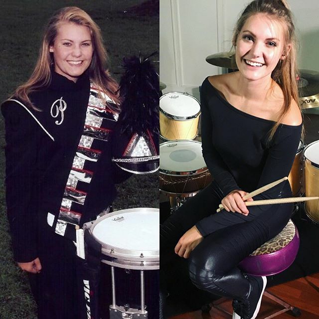 DrummerKayleigh's tweet photo. #10years added a few more drums but I sure do miss those uniforms. #ijustwantedtobenickcannon #bandgeekforlife https://t.co/zmmswQ96oK https://t.co/XyysnS7gf6
