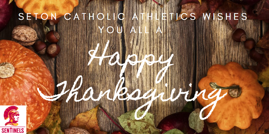 SCPAthletics's tweet photo. @SetonCatholicAZ @SetonCatholicFB @SetonBuddies @setongbb @scpmensvball @scpbaseball2019 @SetonHoops @SCPspiritline @SCPBoosterClub @SCPBasketball @SCP_TrackField @SCPHouse @SCP_swimanddive @setongbb #HappyThanksgiving #GoSentinels #EatTurkey #TakeANap https://t.co/ni4TW6ZmH6