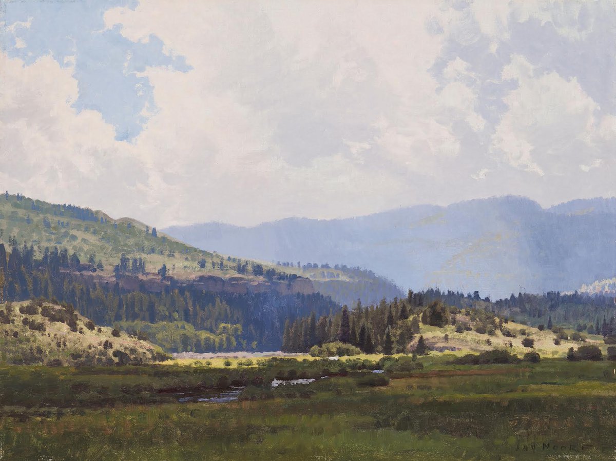 Saks_Galleries's tweet photo. #picoftheday ~ Jay Moore "Shadow Play, Stillwater Valley" 18" x 24" Oil #landscape #coloradolandscape #painting #jaymoore #mountains https://t.co/vzLGNpZ63b
