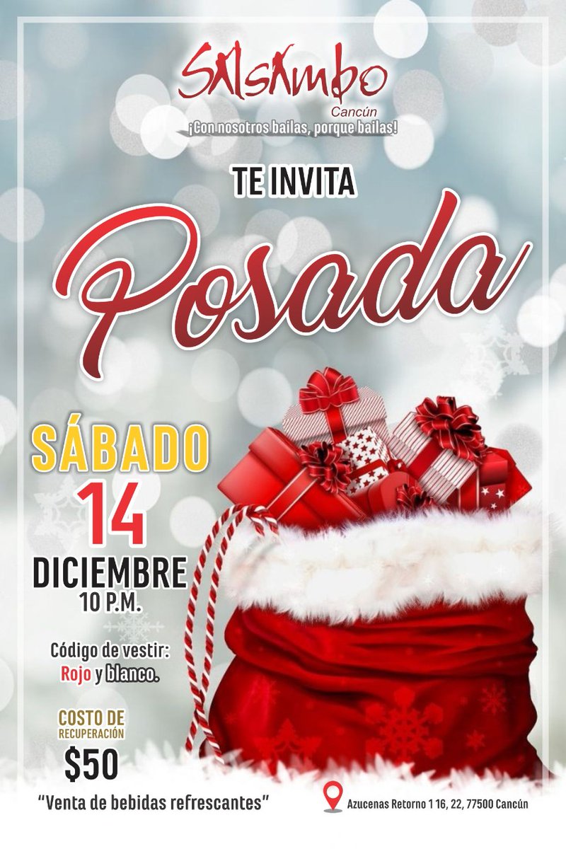SalsamboCancun's tweet photo. ⛄Habemus Posada ⛄🎄🥂🤶🎅💃🕺❄️ https://t.co/TrSuvlrUMY