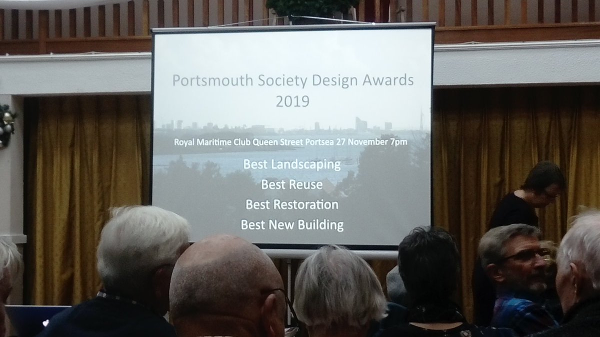 Delighted to be handing out the <a href="/PortsmouthSoc/">The Portsmouth Society</a> Design Awards. Real honour and am looking forward to seeing the nominees.
