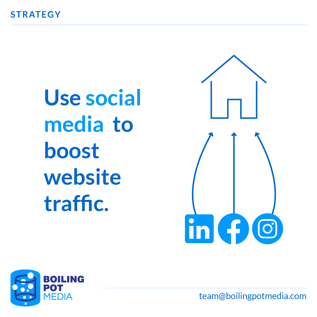 boilingpotmedia's tweet photo. How are you using social media to drive traffic to your website? https://t.co/GBLvUJRydT
