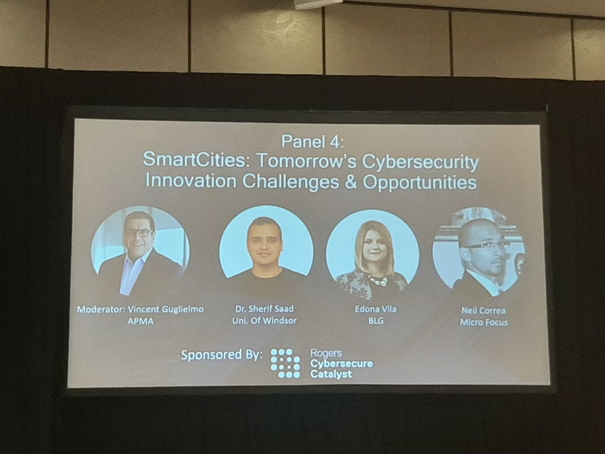 IkjotSaini_'s tweet photo. Dr. Sherif Saad from @uwin_compsci
At APMA #cybersecurity #innovation conf on #SmartCities panel
Mentioned these for smartcity:
"Good thing: financial profits
Bad one: cybersecurity
Another concern: Effect of tech on human intelligence"
Moving innovation is tricky!
#apmacyber https://t.co/E8YZh6vMsG