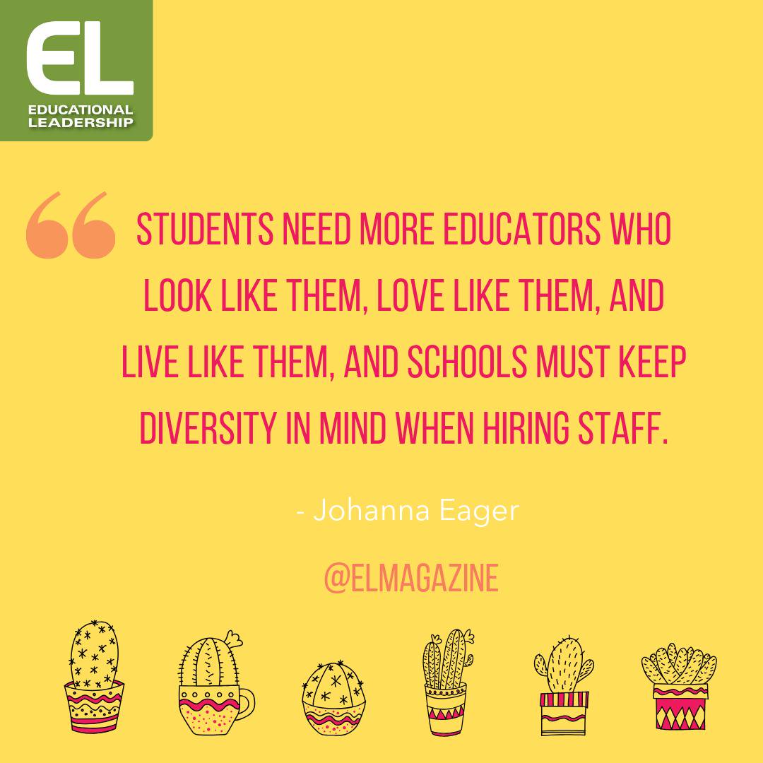 Students need more educators who look like them, love like them, and live like them. bit.ly/2EC67pB <a href="/johannaeager/">Johanna  Eager</a> <a href="/HRC/">HRC</a> <a href="/ELmagazine/">EL Magazine</a>