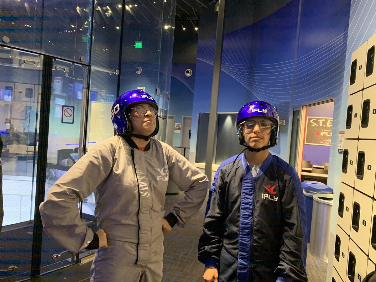 #IDEACenterHS Maverick Gold field trip to #iFly Amazing group is students! Super fun experience!