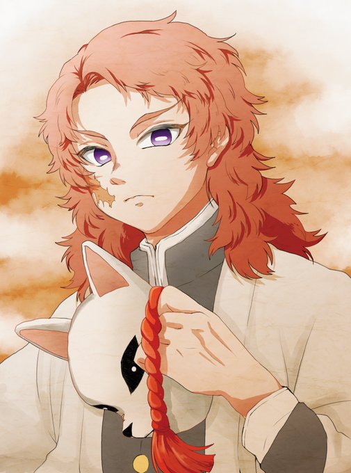 作楽月さんがTwitterに投稿した錆兎(鬼滅の刃)のイラスト。