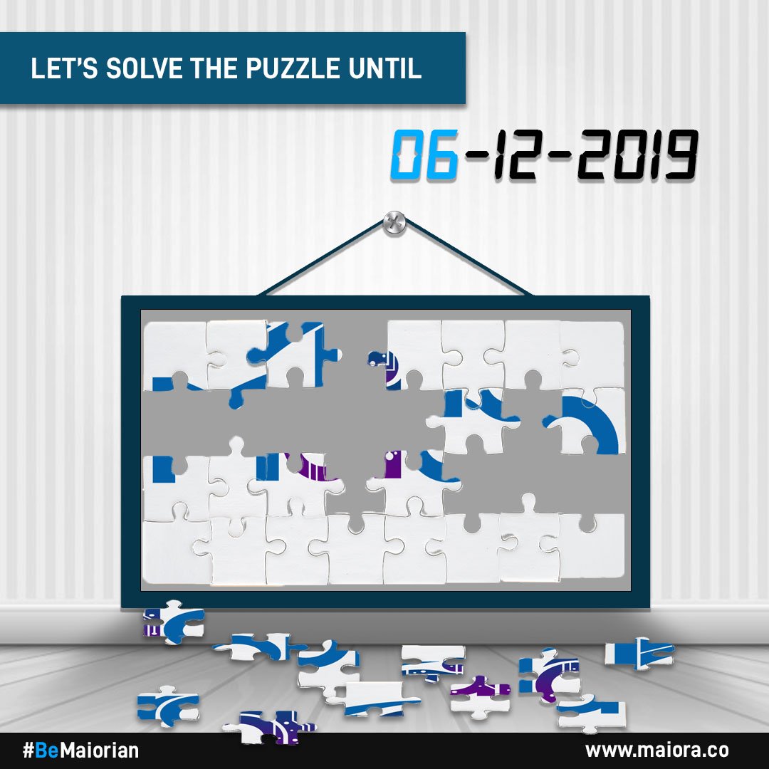 maiora_tech's tweet photo. It’s TOMORROW!
.
.
The Clock’s ticking...
Can you solve this?
.
.
#Maiorians #BeMaiorian
#MaioraTech #MaioraIT
#puzzletime
#slidepuzzle
.
.
Your helpline : https://t.co/lQce7indqZ https://t.co/tZwO72xeDU