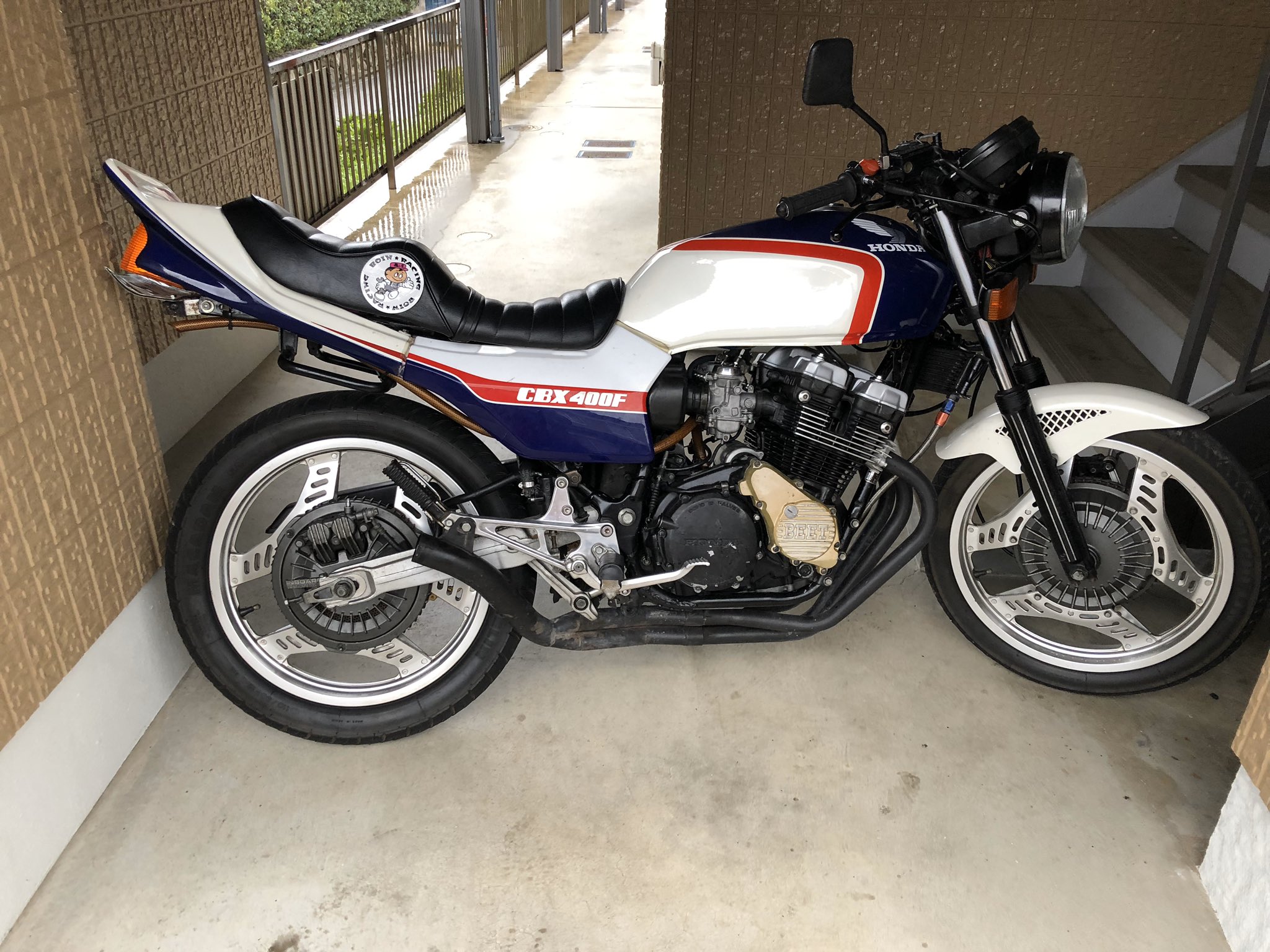 【ギフト】 cbx400f 外装青白リペイント パーツ