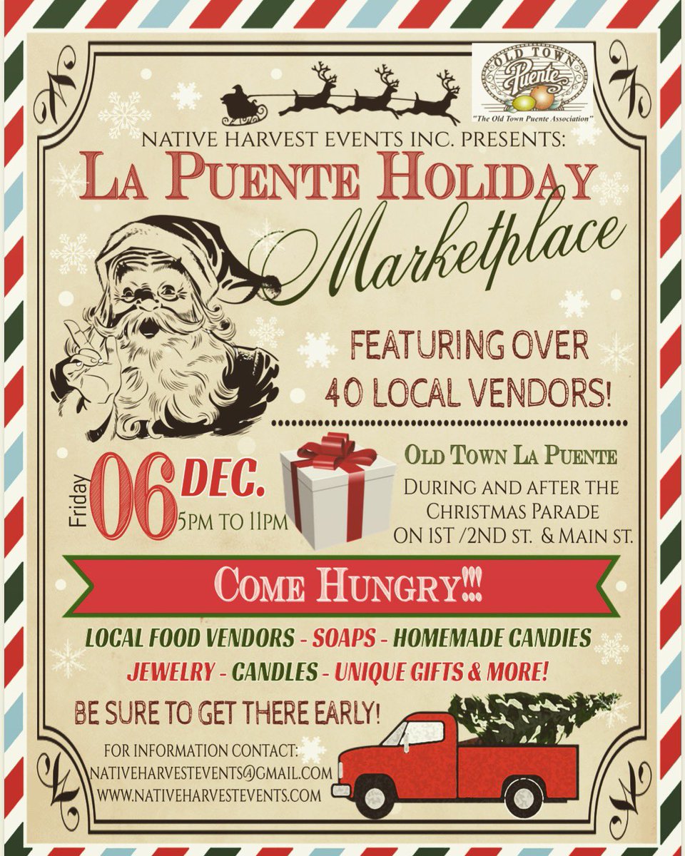 This #friday <a href="/LaPuente626sgv/">LaPuente626sgv</a> #christmas #parade #holiday #marketplace 5-11pm!!!