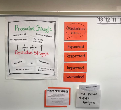 MsHereth's tweet image. Here is another pic for Q2 and Q3 from my room. Resources from @mathequalslove for the awesome Mistake Posters. #INedchat #INspirEDmath