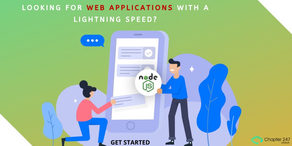 Chapter24x7's tweet image. Customers are seeking lightning fast services online. Offer them a super fast experience to ensure a better #customerengagement by #buildingapplications using #NodeJSDevelopment for Real time functioning- buff.ly/2rUli9O