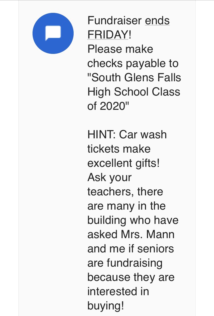 Reminder! Car wash fundraiser ends Friday!